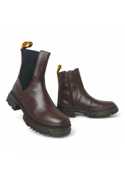 Botines De Mujer En Cuero Color Café MoreLiber Ref. Genesis