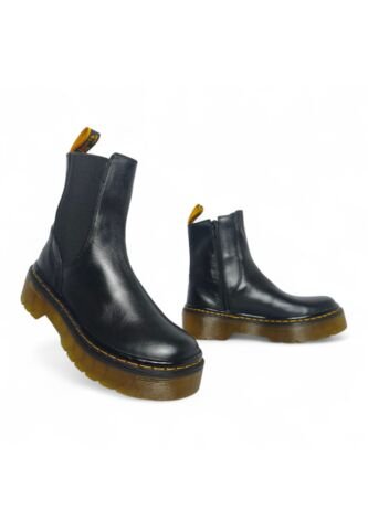 Botines De Mujer En Cuero Color Negro MoreLiber Ref. Frenesí Monserrate