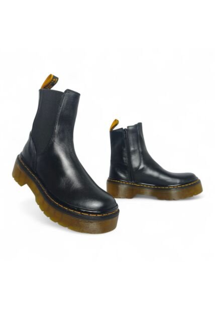 Botines De Mujer En Cuero Color Negro MoreLiber Ref. Frenesí