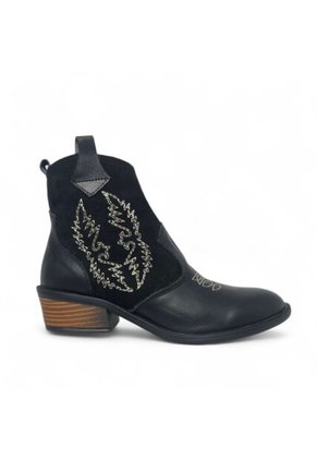 Botines De Mujer En Cuero Color Negro MoreLiber Ref. Legado