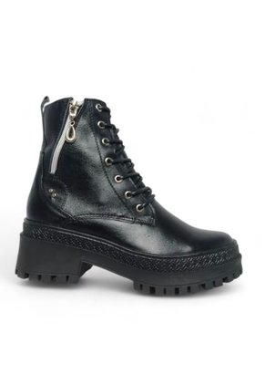 Bota De Mujer En Cuero Color Negro MoreLiber Ref. Brava