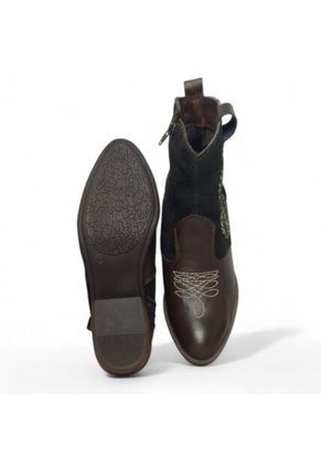 Botines De Mujer En Cuero Color Café MoreLiber Ref. Legado