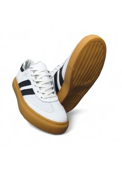 Tenis En CUERO Para Mujer Marca Moreliber Ref Urbana Color Blanco-negro