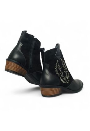 Botines De Mujer En Cuero Color Negro MoreLiber Ref. Legado