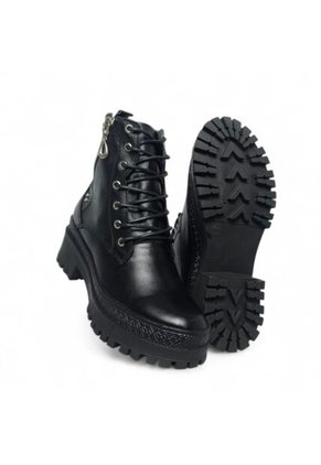 Bota De Mujer En Cuero Color Negro MoreLiber Ref. Brava