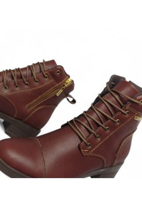 Botines De Mujer En Cuero Color Marrón MoreLiber Ref. Jubilo