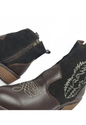 Botines De Mujer En Cuero Color Café MoreLiber Ref. Legado