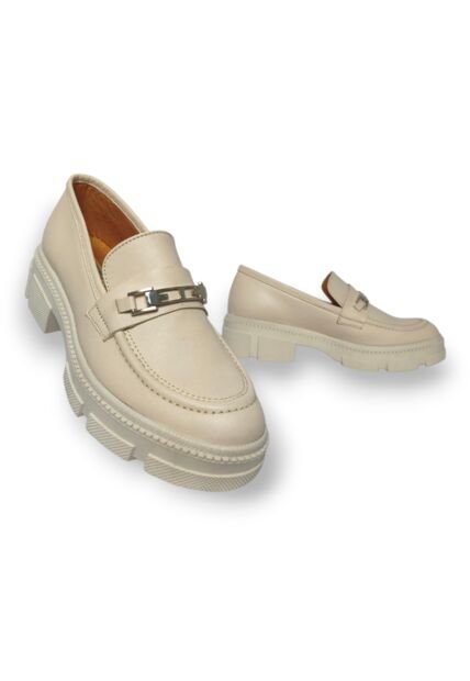 Zapatos Para Mujer En Cuero Color Beige Marca MoreLiber Ref. Selecta