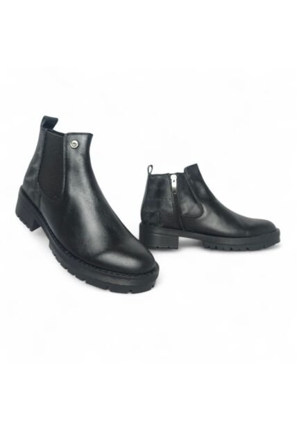 Botines De Mujer En Cuero Color Negro MoreLiber Ref. Velvet