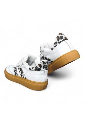 Tenis En CUERO Para Mujer Marca Moreliber Ref Urbana Color Blanco-print