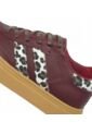 Tenis En CUERO Para Mujer Marca Moreliber Ref Urbana Color Vino-print de Monserrate