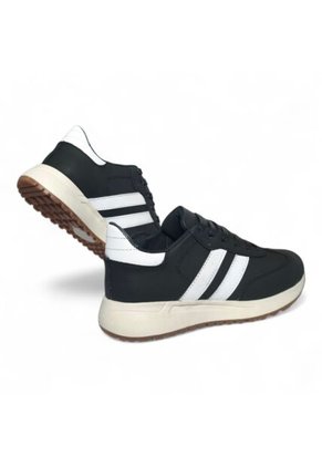 Tenis En CUERO Para Mujer Marca Moreliber Ref Elite Color Negro-Blanco