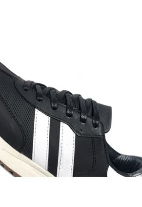 Tenis En CUERO Para Mujer Marca Moreliber Ref Elite Color Negro-Blanco