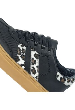 Tenis En CUERO Para Mujer Marca Moreliber Ref Urbana Color Negro-print