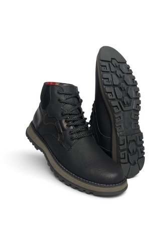 Botas En CUERO Para Hombre Marca Monserrate Ref Maloka Color Negro Monserrate