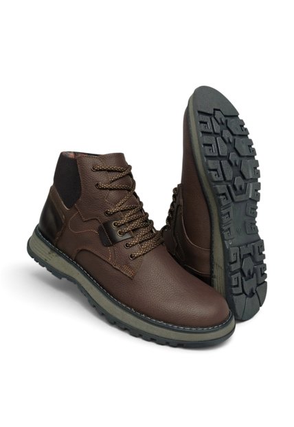 Botas En CUERO Para Hombre Marca Monserrate Ref Maloka Color Café