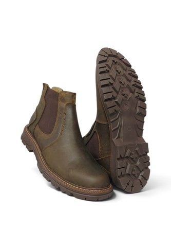 Botas En CUERO Para Hombre Marca Monserrate Ref Caporal Color Café Monserrate