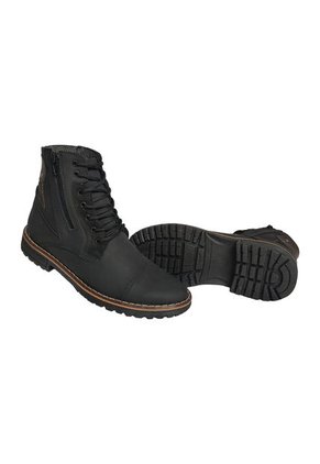Botas En Cuero Para Hombre Color Negro Marca Monserrate Ref. Quimbaya