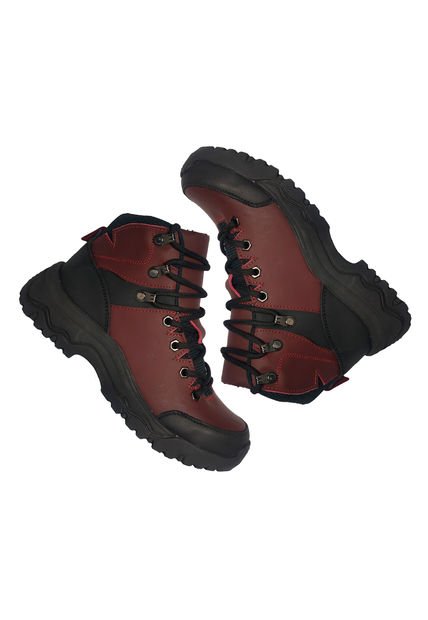 Botas En Cuero Para Mujer Color Vino Marca MoreLiber By Monserrate R. Loto