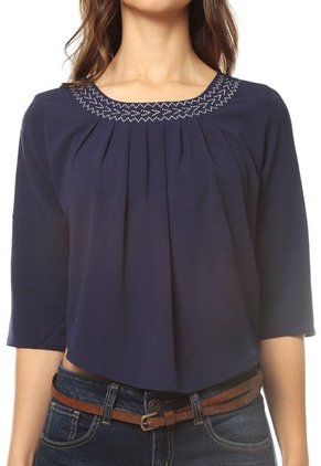 Blusa Azul Marino MONTAGE