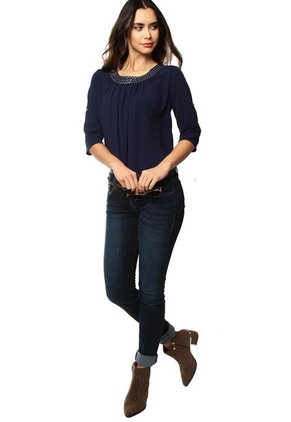 Blusa Azul Marino MONTAGE