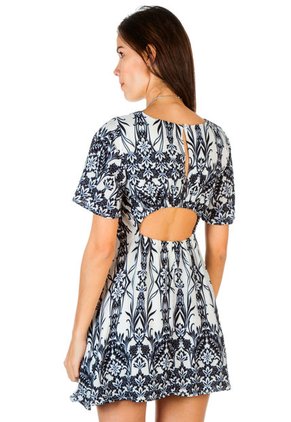 Vestido Negro-Gris-Blanco MONTAGE