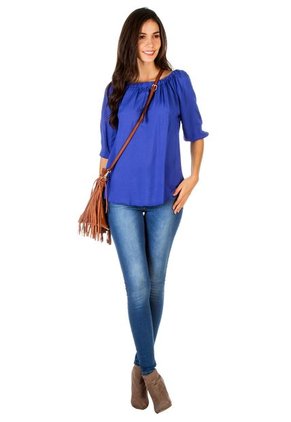 Blusa Azul Rey MONTAGE