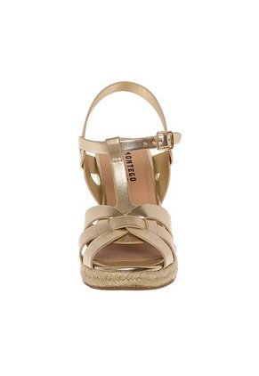 Sandalias Con Taco Tipo Cuña Maya Para Mujer Dorado Montego Bay Club 210068