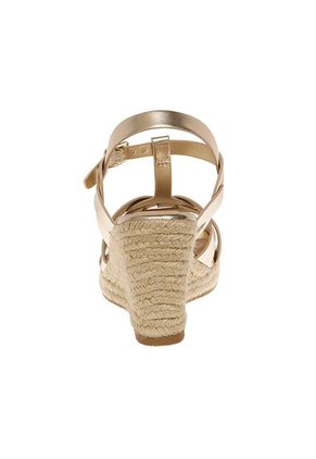 Sandalias Con Taco Tipo Cuña Maya Para Mujer Dorado Montego Bay Club 210068