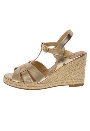 Sandalias Con Taco Tipo Cuña Maya Para Mujer Dorado Montego Bay Club 210068