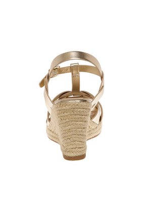 Sandalias Con Taco Tipo Cuña Maya Para Mujer Dorado Montego Bay Club 210068