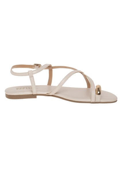 Sandalias Planas Papita Para Mujer Marfil Montego Bay Club 211246