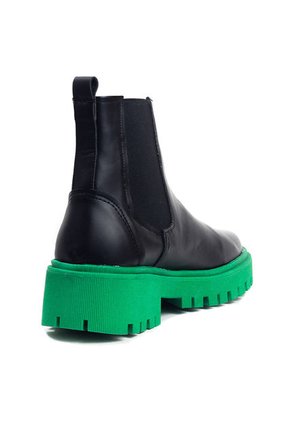 Botin Negro-Verde Moopy Green