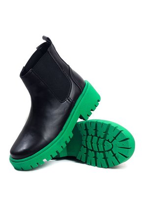 Botin Negro-Verde Moopy Green
