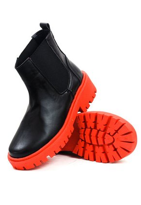 Botin Negro-Rojo Moopy Isa