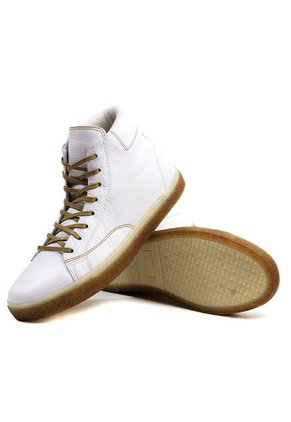 Tenis Cuero  Blanco Hombre Moopy White-2