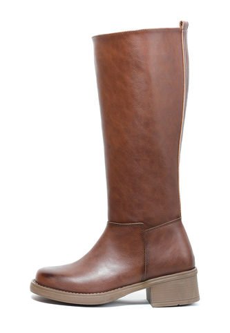 Botas Caña Alta  Mujer Coñac-Cafe Moopy Charlot MOOPY