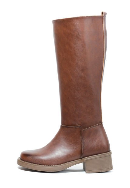Botas Caña Alta  Mujer Coñac-Cafe Moopy Charlot