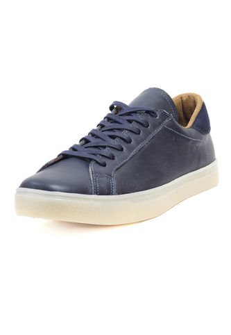 Tenis Cuero Azul Hombre  MOOPY MP-7070 MOOPY