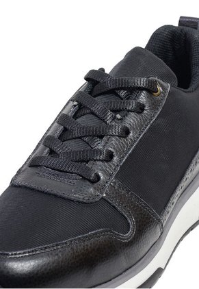 Tenis Cuero Negro Hombre  MOOPY ARV001