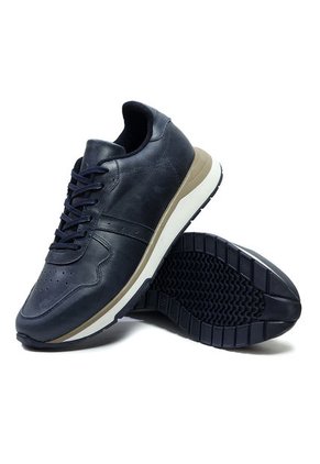 Tenis Cuero Azul  JV002 MOOPY