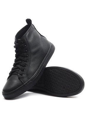 Tennis Cuero Negro Moopy A-2