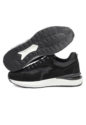 Tenis Hombre Cuero/Carnaza Negro  MOOPY Boss 03