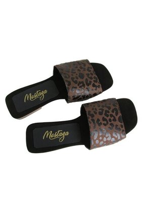 Sandalias Animal Print Clasicas Punta Cuadrada