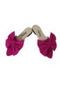 Sandalias Elegantes Fucsias Con Moño Mariposa de Mostaza