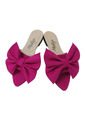 Sandalias Elegantes Fucsias Con Moño Mariposa de Mostaza