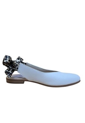 Baletas Blancas Con Tiras Animal Print