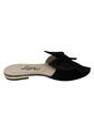 Sandalias Elegantes Black Con Moño Mariposa Negro de Mostaza