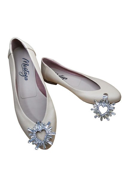 Zapatos Piel De Luna Nude Con Corazón