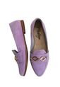 Mocasines Lila Con Hebilla de Mostaza